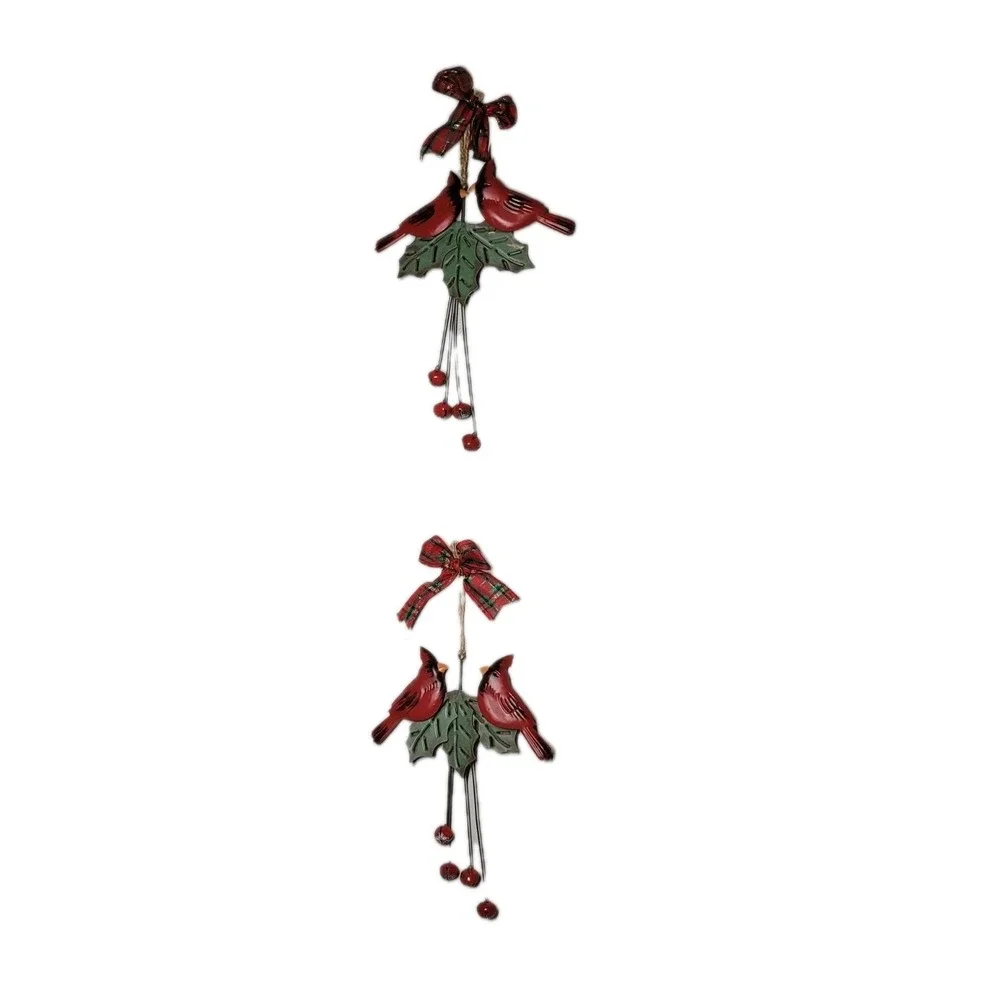 Decorative‎ Metal Cardinal Wall Or Door Hanging With Bells
